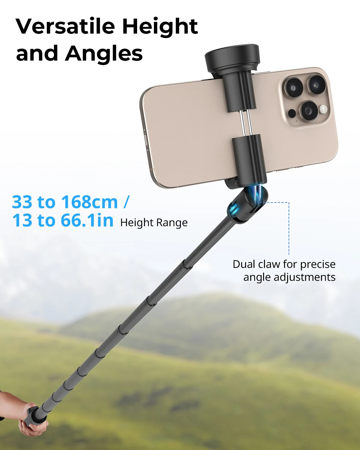 SmallRig ST30 one-touch selfie stick tripod - view 3