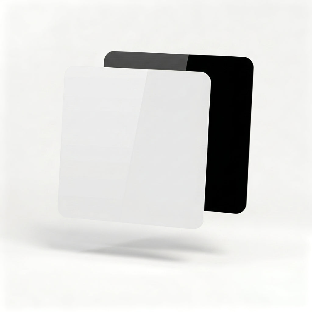PULUZ 39cm / 29cm / 20cm Photography Acrylic Reflective Display Table Background Board (Black and White)
